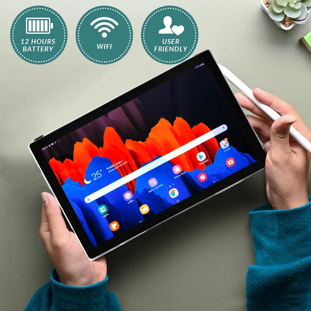 10.1" Full Hd Android Tablet - 1080P Full Hd Display, Quad-Core Processor 4Gb 64 Gb Storage Tablet, 2Gb Ram, 2 5Mp Camera, Long Battery Life (Silver)