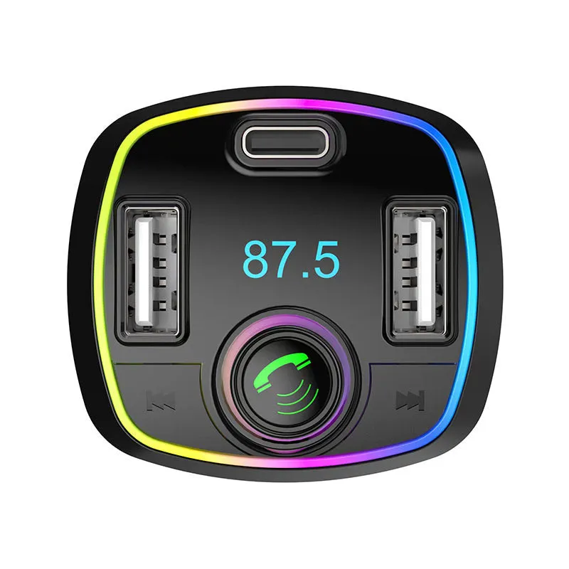 12-24v Qc3.0 Fast Charge Car Charger Bluetooth Black
