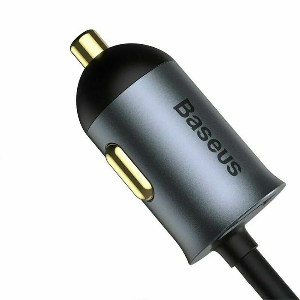 120w Car  Cigarette  Lighter  Splitter Gold-plated Contacts Usb