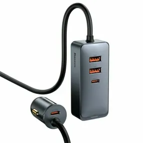 120w Car  Cigarette  Lighter  Splitter Gold-plated Contacts Usb