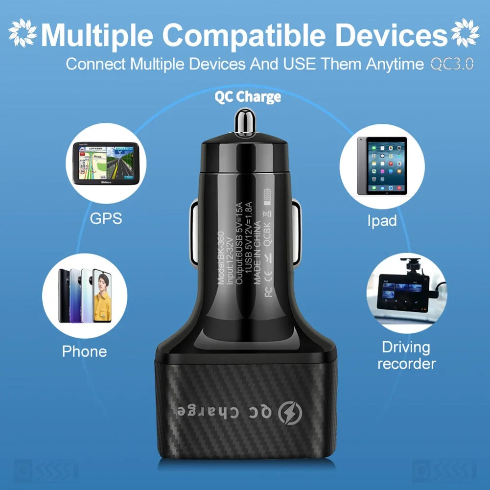 15a Portable Luminous Car  Charger Built-in Overcurrent