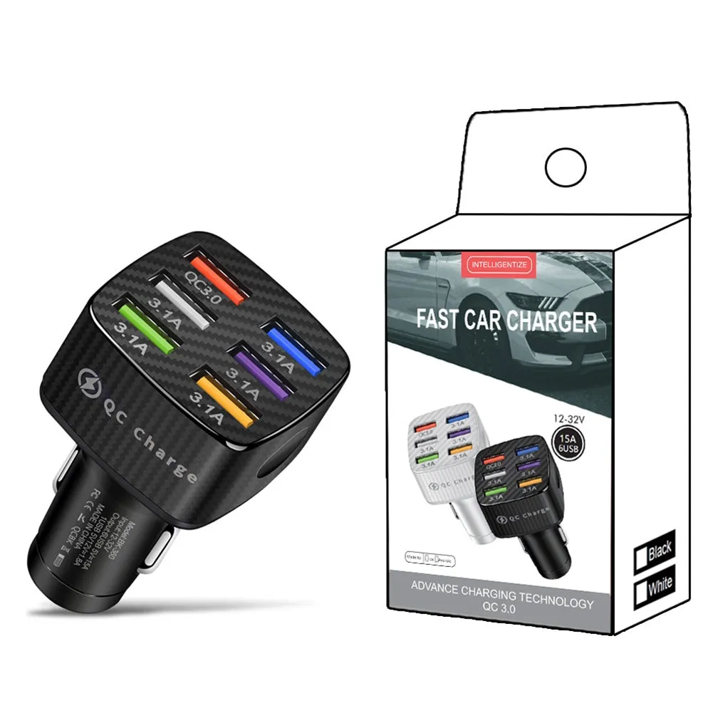 15a Portable Luminous Car  Charger Built-in Overcurrent