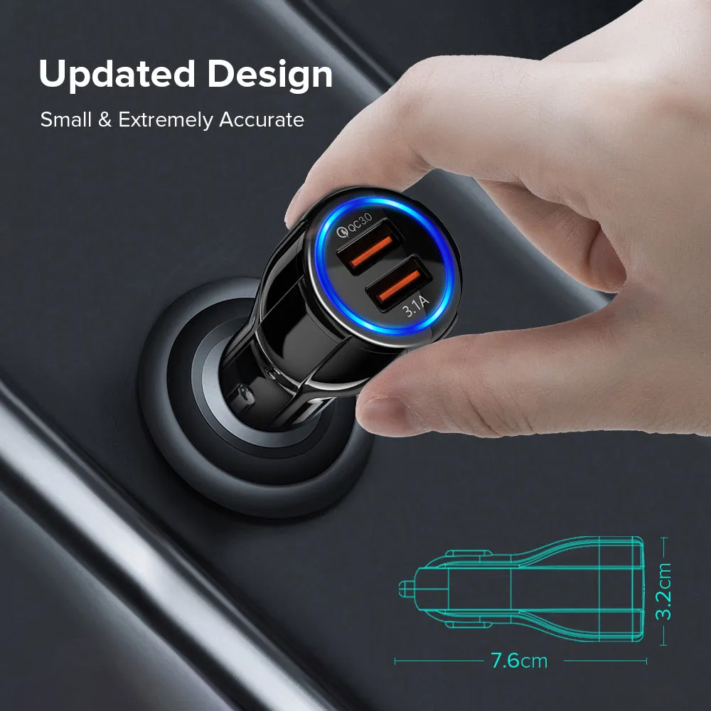 18W 3.1A Car Charger Fast Charger 3.0 Universal Dual USB Adapter