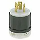 2620 Leviton 30 Amp, 250 Volt, NEMA L6-30R, 2P, 3W, Flush MTG Locking Receptacle, Industrial Grade, Grounding, V-0-MAX - Black