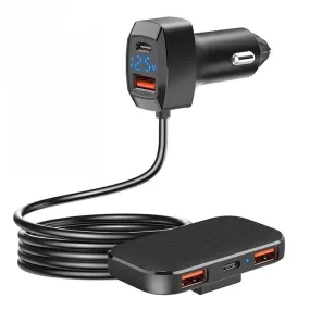 31w Usb Type C Car Charger 5-port Multi-functional Fast Charging
