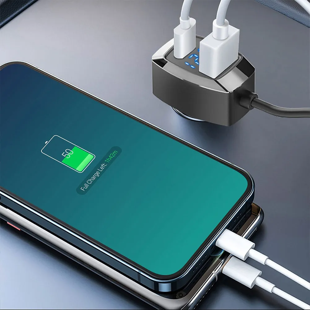 31w Usb Type C Car Charger 5-port Multi-functional Fast Charging