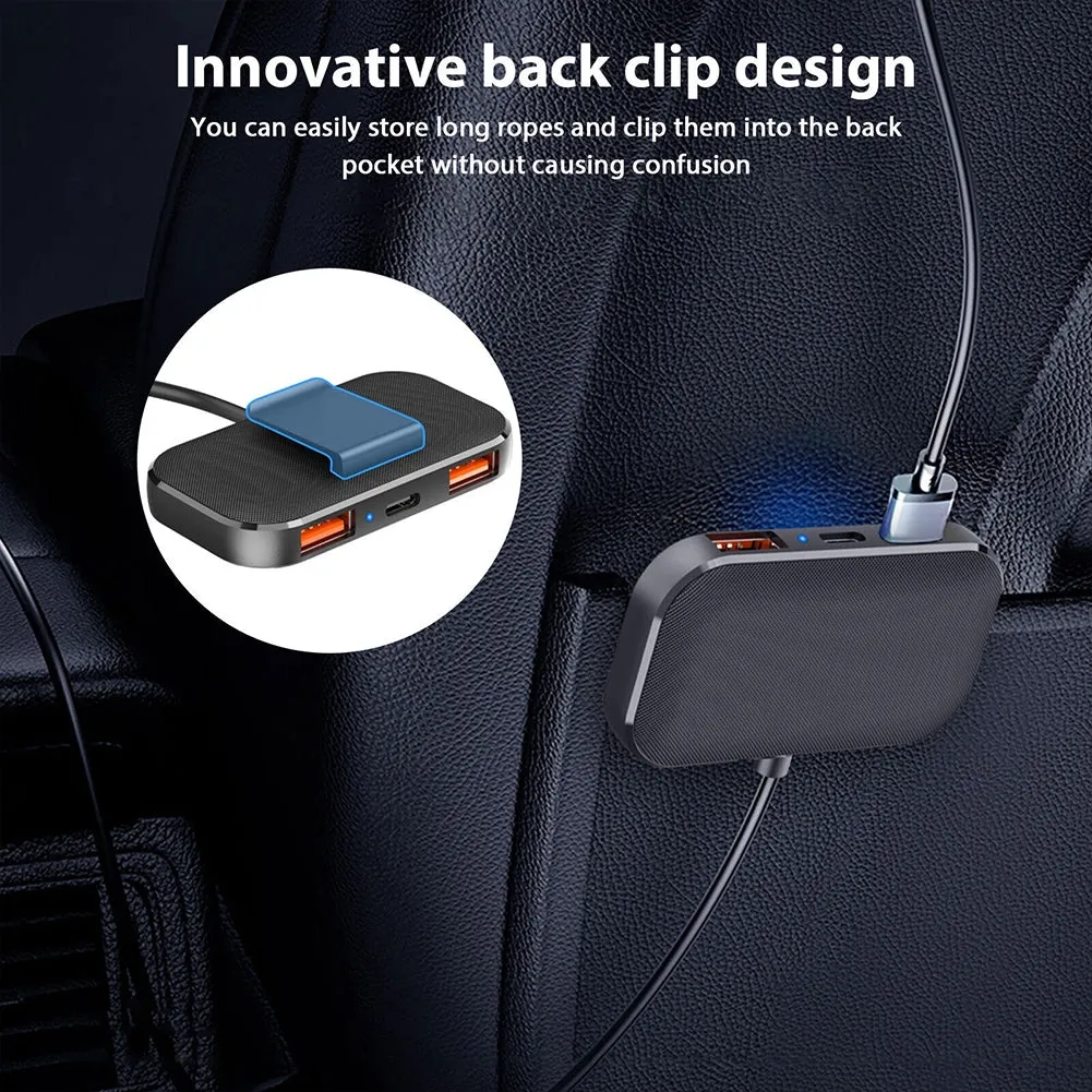 31w Usb Type C Car Charger 5-port Multi-functional Fast Charging