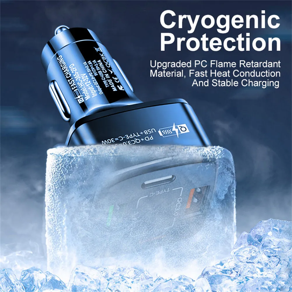 38w Car Charger Fast Charging Type C Pd Qc3.0 3.1a Usb Charger