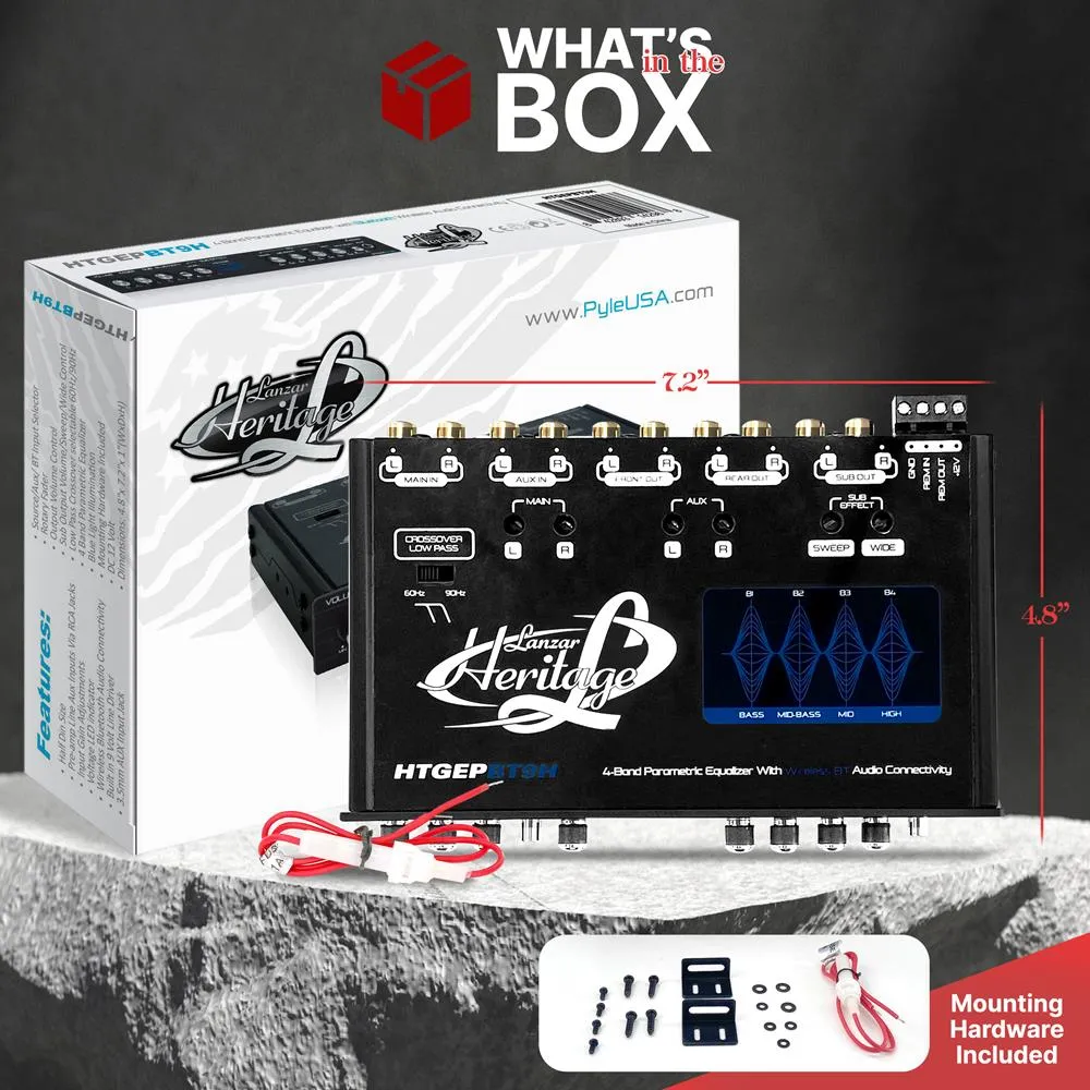 4 Band Parametric Equalizer With Bluetooth Wireless Audio Connectivity