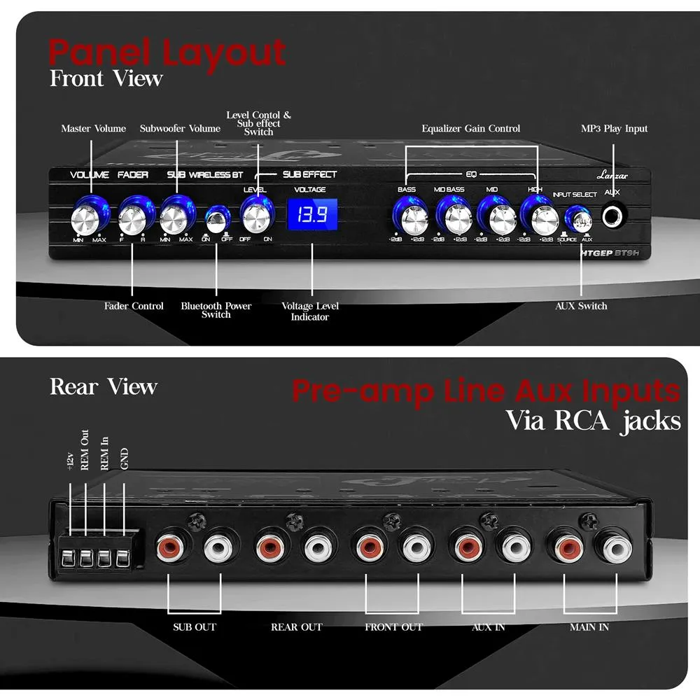 4 Band Parametric Equalizer With Bluetooth Wireless Audio Connectivity