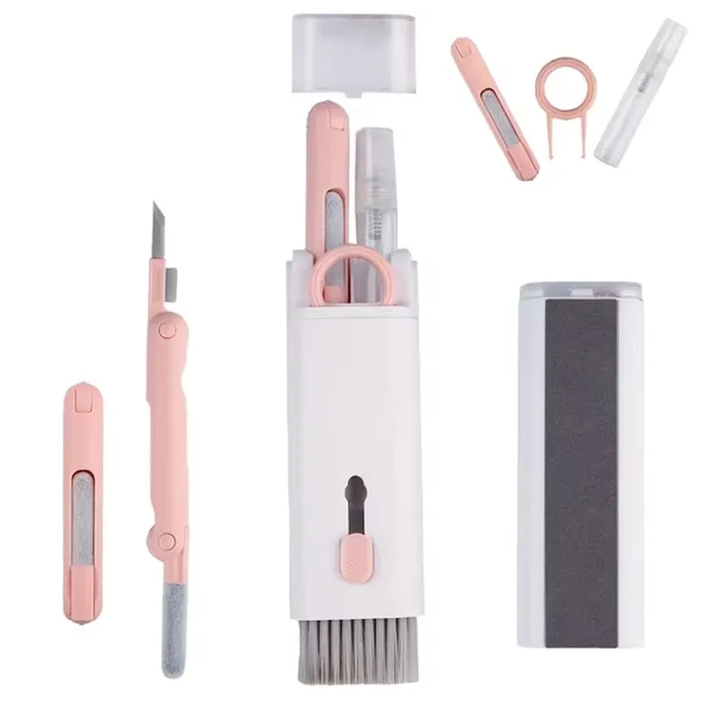 7-In-1 Keyboard Cleaning Kits Airpods Cleaner Headset Cleaner Pen Laptop Screen Cleaning Bluetooth Earphones Cleaning Kit