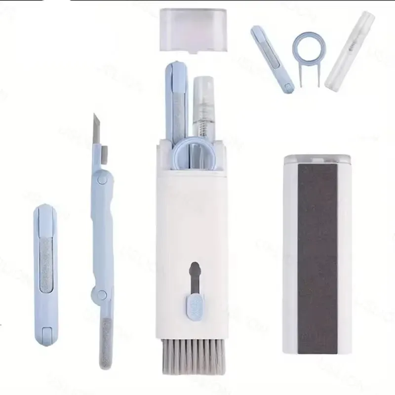 7-In-1 Keyboard Cleaning Kits Airpods Cleaner Headset Cleaner Pen Laptop Screen Cleaning Bluetooth Earphones Cleaning Kit
