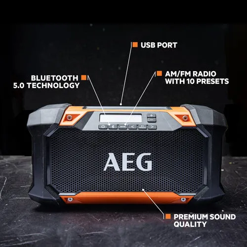 AEG 18V/240V Dual Speaker Hybrid Radio