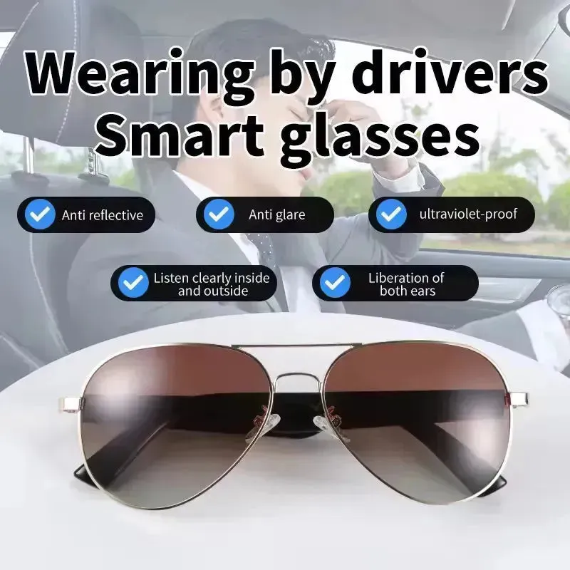 AeroSound Smart Aviator Bluetooth Sunglasses