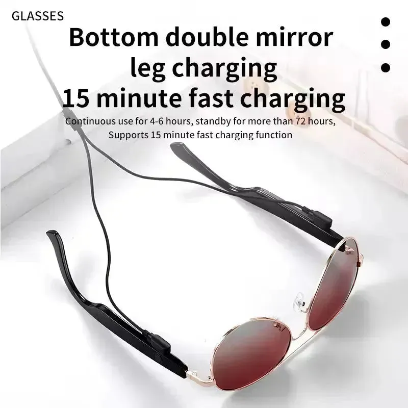 AeroSound Smart Aviator Bluetooth Sunglasses