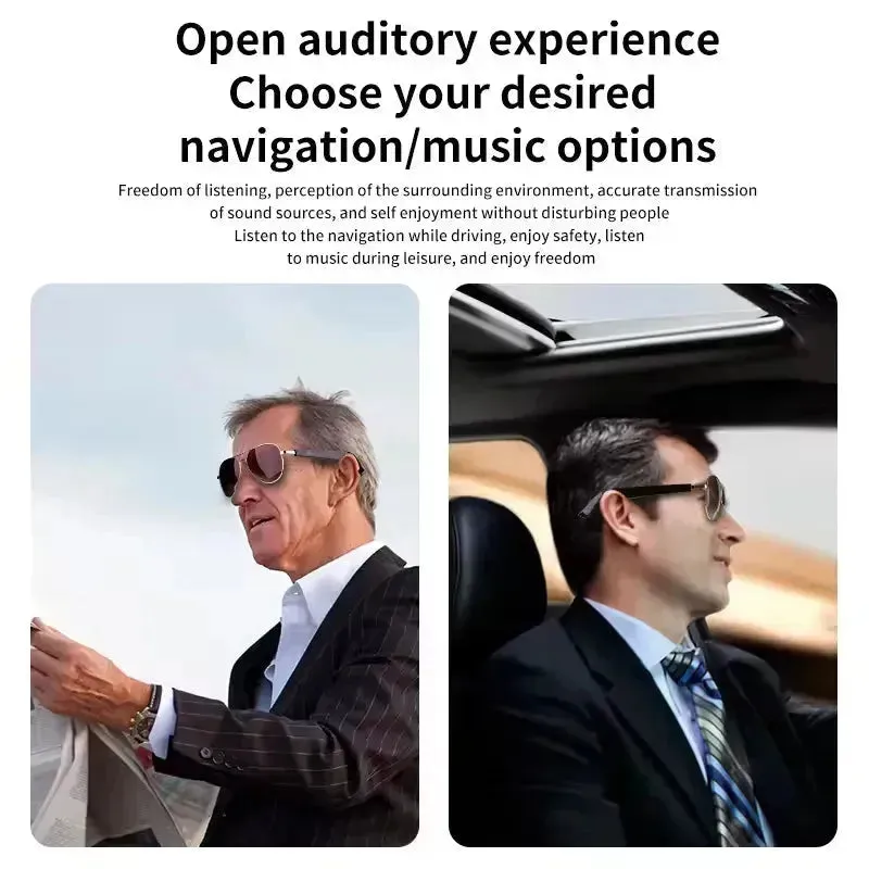 AeroSound Smart Aviator Bluetooth Sunglasses
