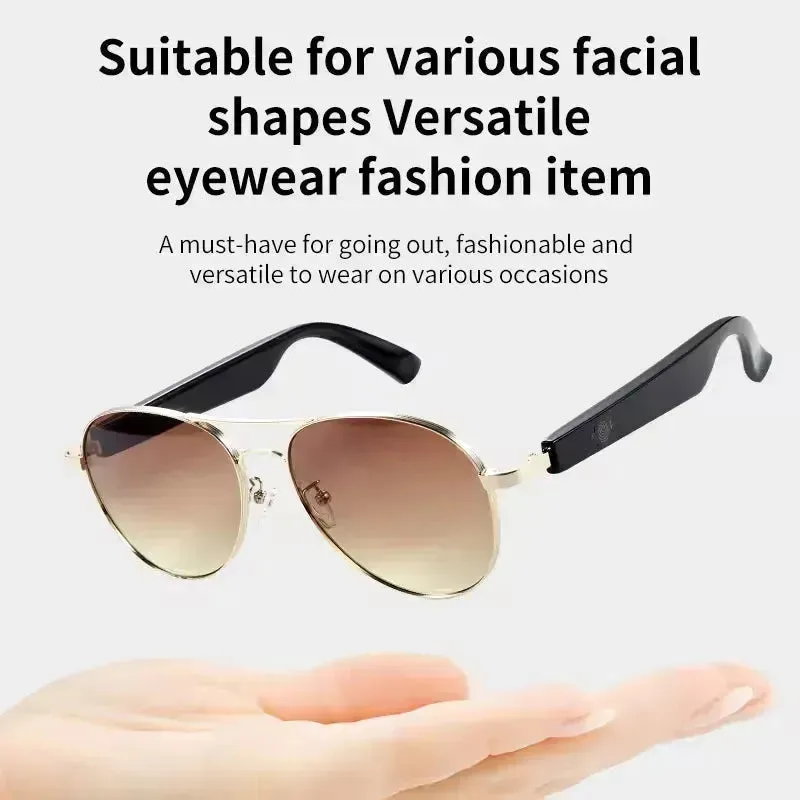 AeroSound Smart Aviator Bluetooth Sunglasses