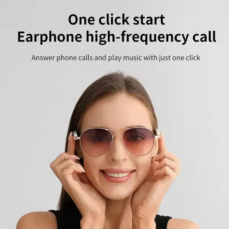 AeroSound Smart Aviator Bluetooth Sunglasses