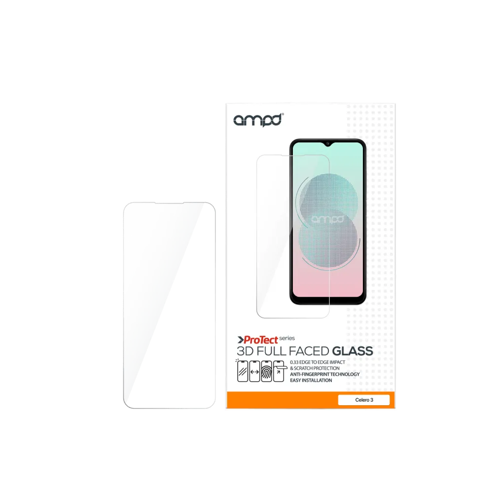 AMPD 0.33 Hardened Tempered Glass Screen Protector for Boost Celero 5G (Gen 3) by AMPD
