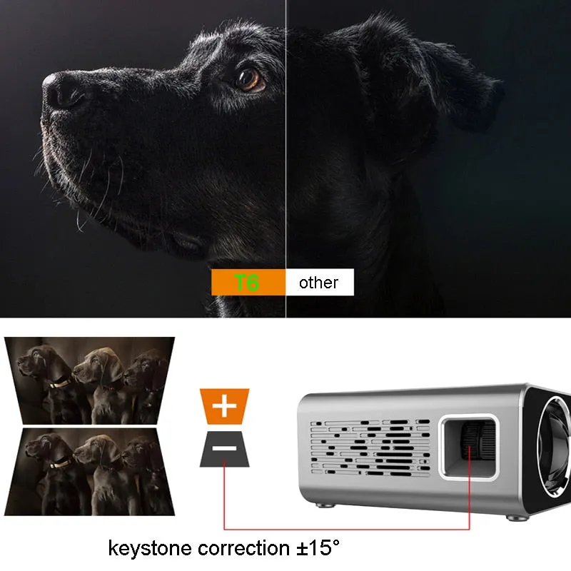 Android 9.0 WIFI 3000 lumen 720p HD Portable LED Projector HDMI 4K 1080p Home Theater