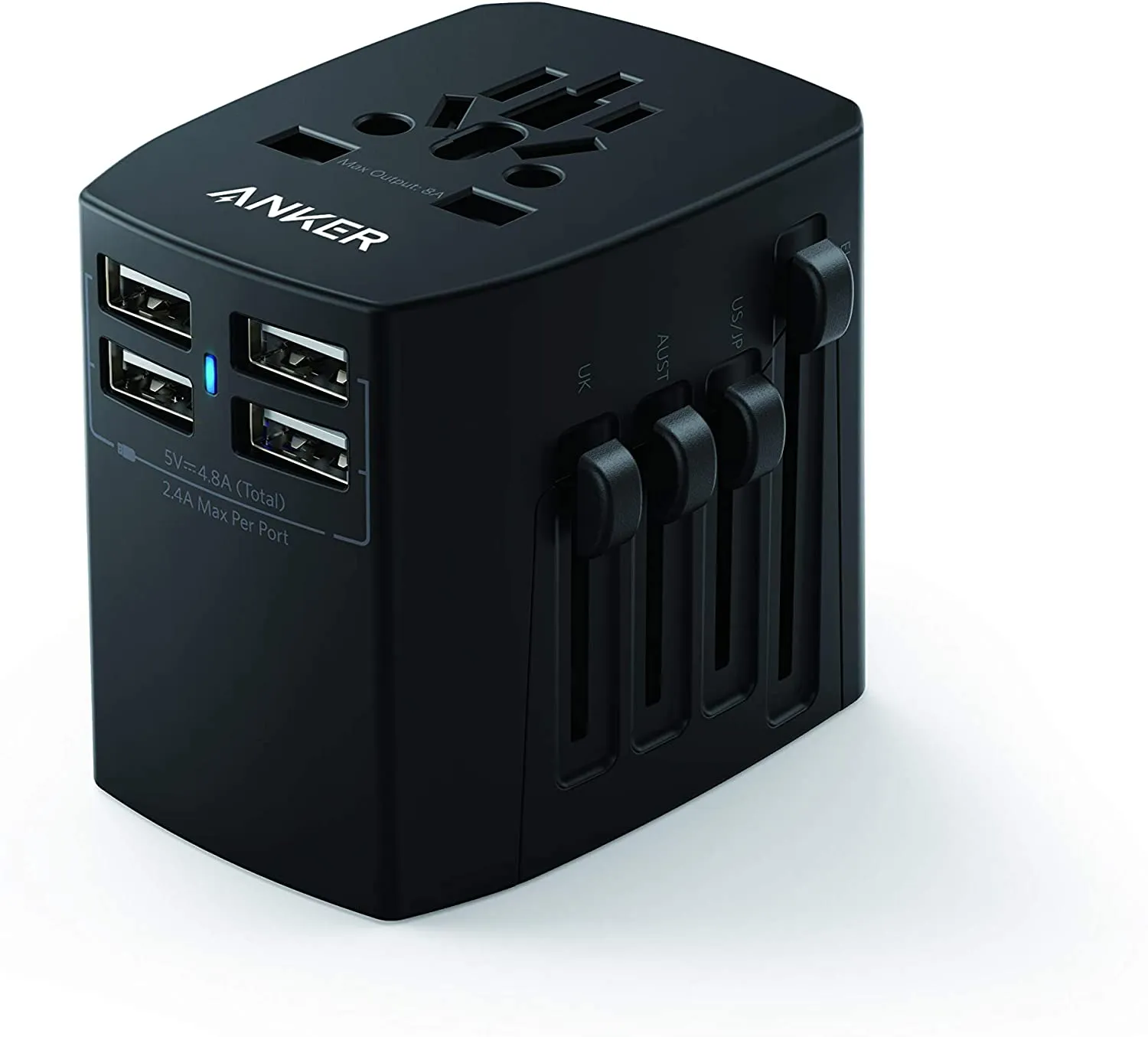 Anker Universal Travel Adapter With 4 USB Black - A2730H11
