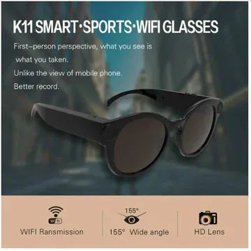 Bicycling Glasses WiFi Mini Camera HD 1080P DVR Video Audio Recorder