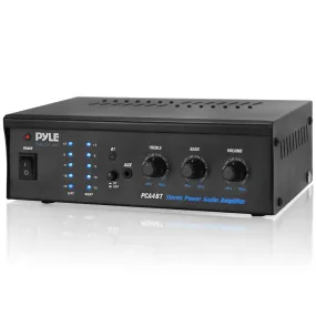 Bluetooth Desktop Amplifier - Compact Audio Receiver Amplifier With Mp3/Aux/Rca Input, Rotary Adjustment Control (2 X 120 Watt)