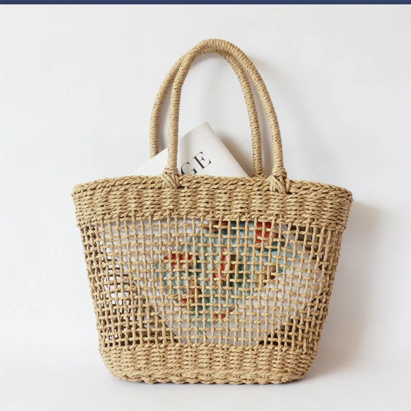 Bohemian Hollow Straw Bag Handbag