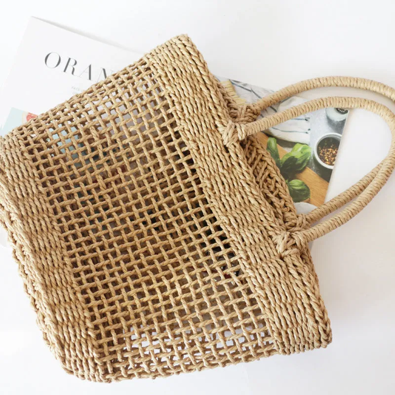 Bohemian Hollow Straw Bag Handbag