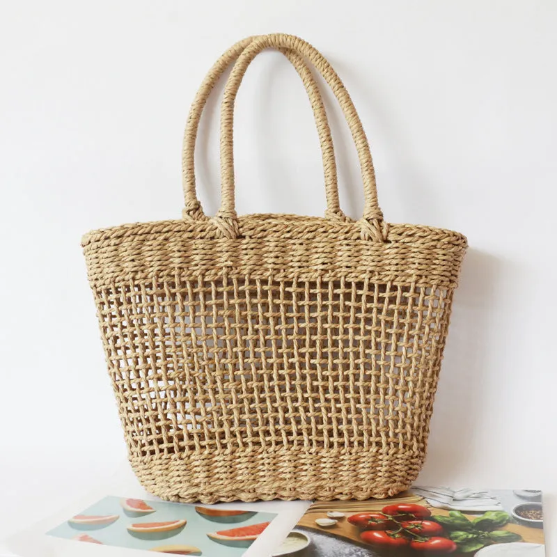Bohemian Hollow Straw Bag Handbag