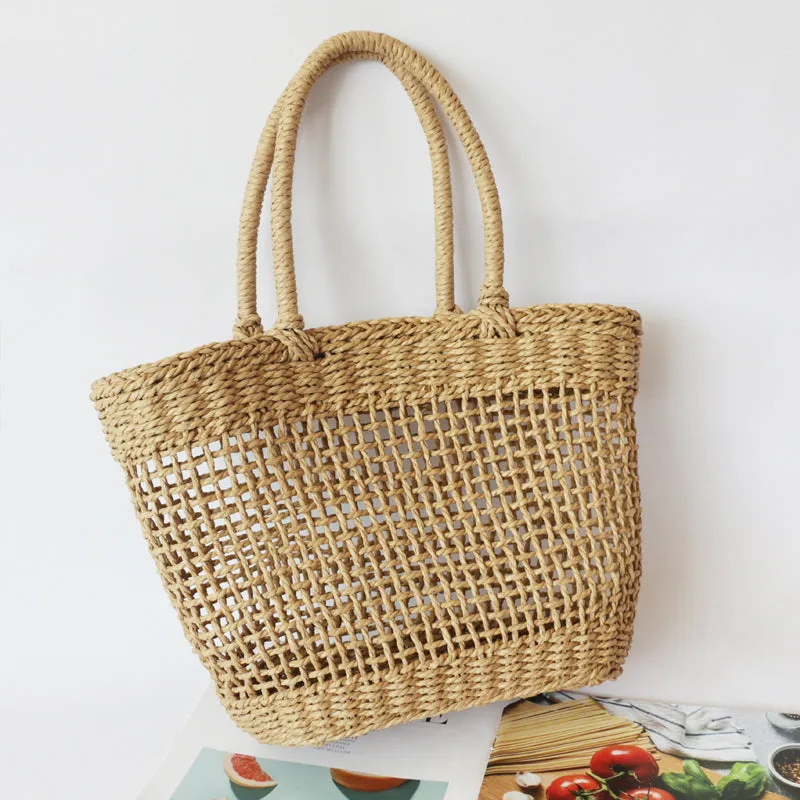 Bohemian Hollow Straw Bag Handbag