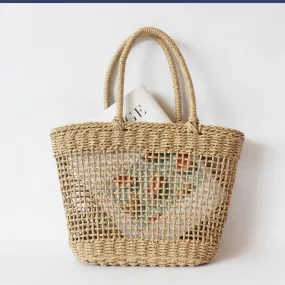 Bohemian Hollow Straw Bag Handbag