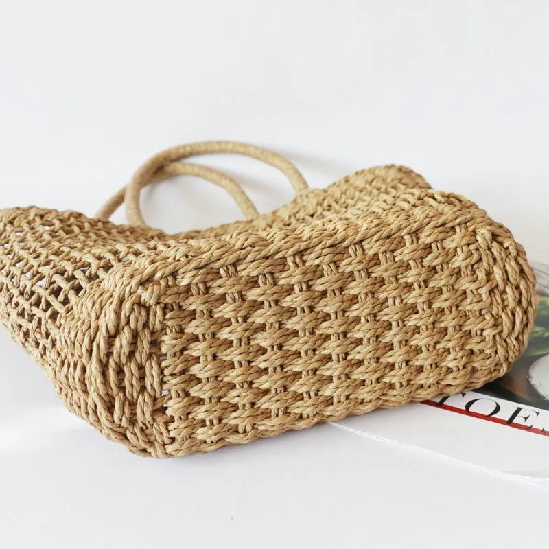 Bohemian Hollow Straw Bag Handbag