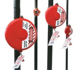 Brady® Gate Valve Lockouts, 1 in - 2 1/2 in Handle Size, Red, 65560