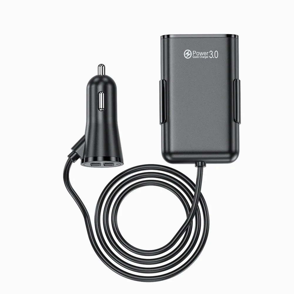 Car  Charger 8a Qc3.0 Front Rear Seat Car Charger 1 To 4