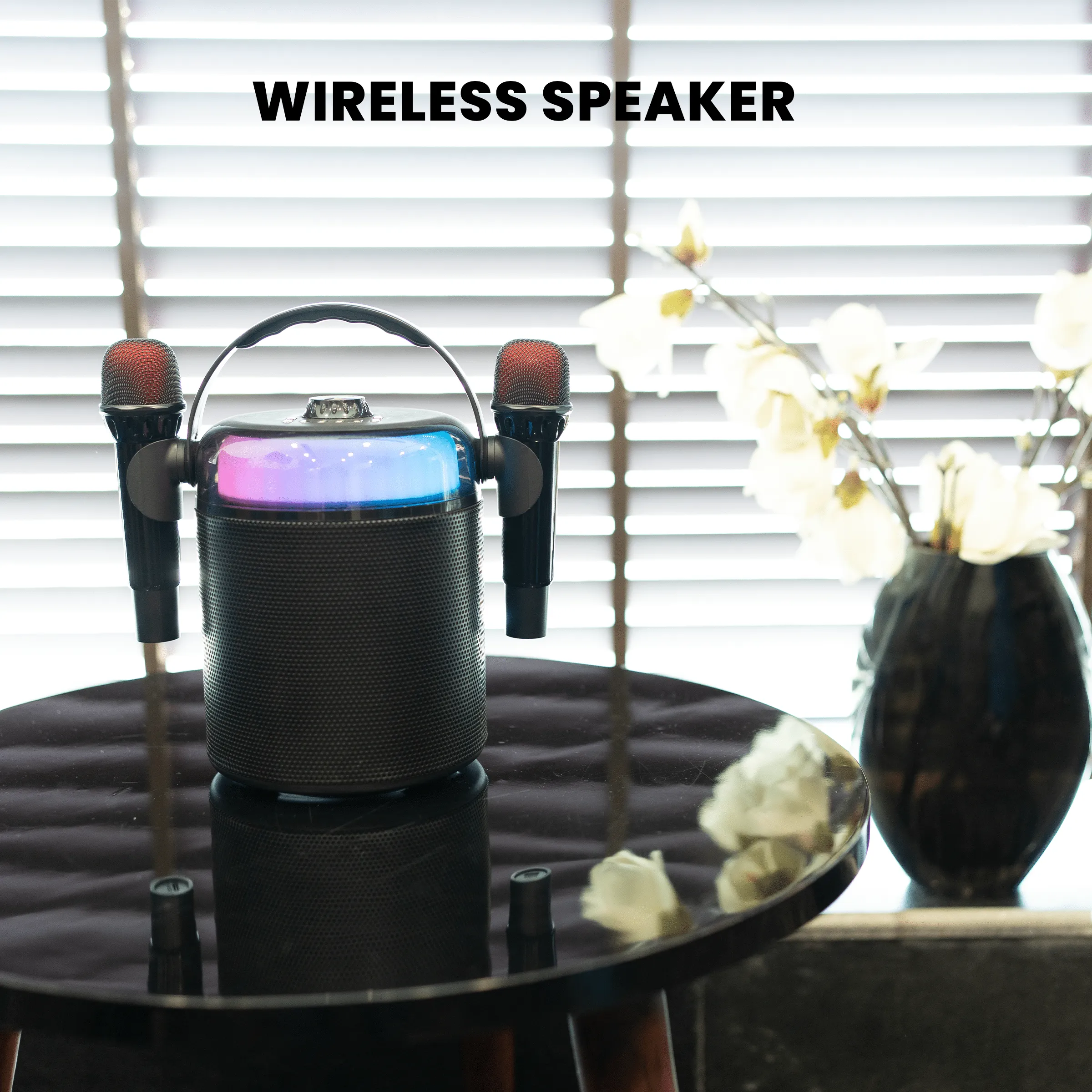 Cellecor Speaker UltraBox| dual karaoke mic| bluetooth speaker| wireless speaker| 40w usb port | TF card | coaxial port| multi led light