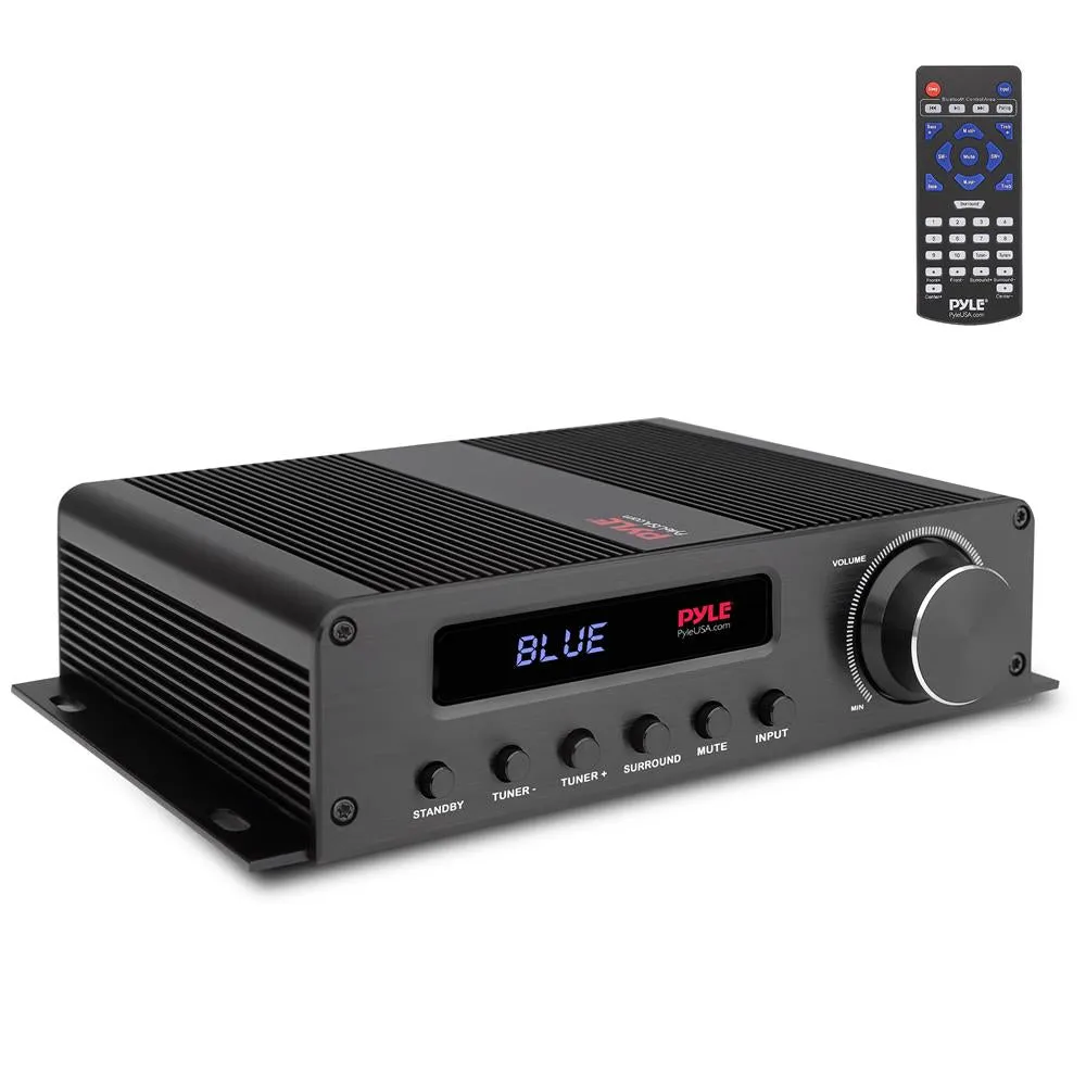 Compact 5.1-Channel Bluetooth Amplifier - Hi-Fi Av Audio Amp Receiver With Hdmi Output, Fm Radio W/ Digital Led Display  (100 Watt)