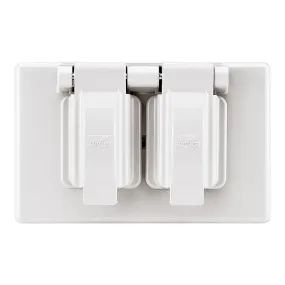 COVER BOX WTHR 1 GANG WHITE