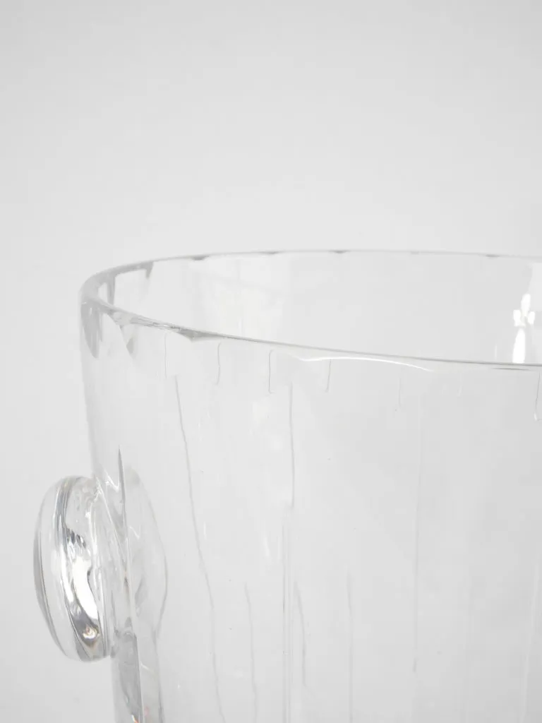 Crystal champagne bucket w/ 6 flutes - 1930s
