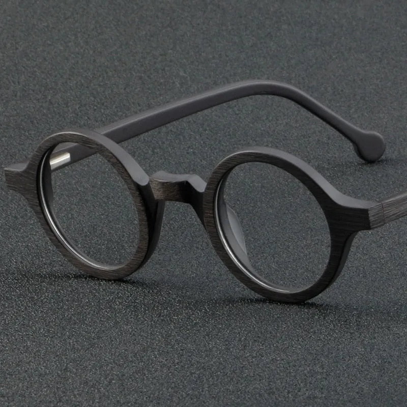 Cubojue Unisex Full Rim Small Round Acetate Hyperopic Reading Glasses Cl003a