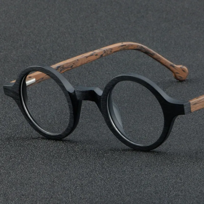 Cubojue Unisex Full Rim Small Round Acetate Hyperopic Reading Glasses Cl003a
