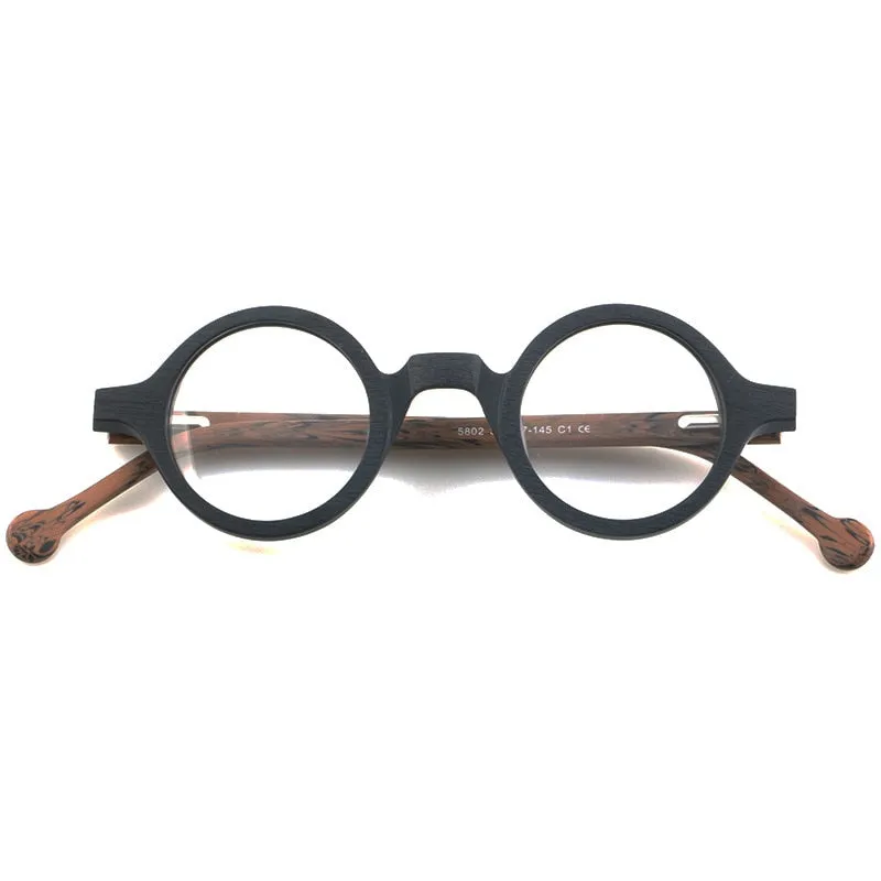 Cubojue Unisex Full Rim Small Round Acetate Hyperopic Reading Glasses Cl003a