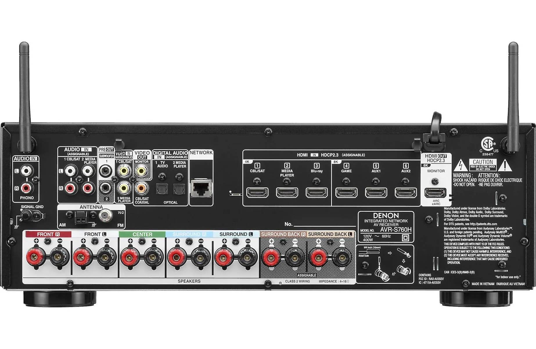 Denon AVR-S760H 7.2ch 4K AV Receiver