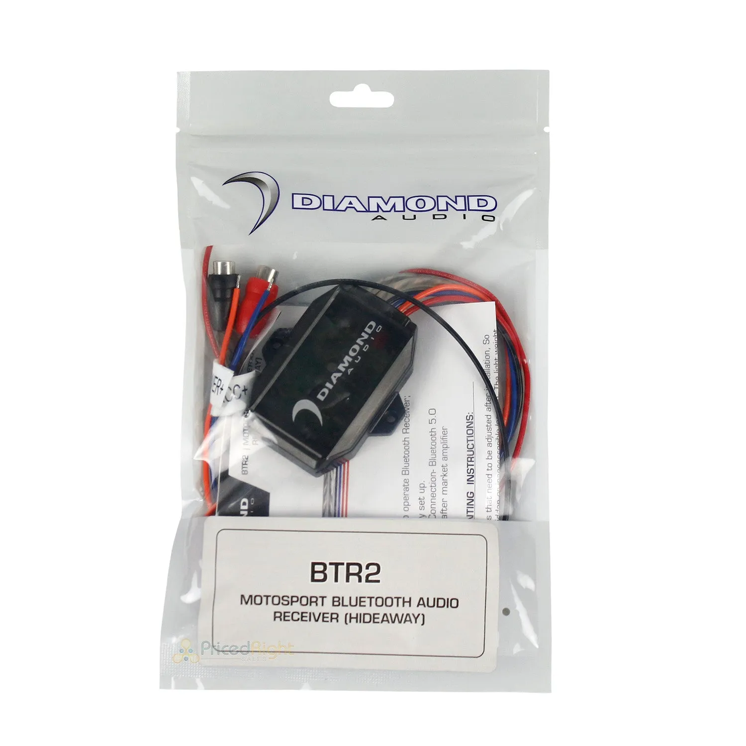 Diamond Audio Motorsport Waterproof Bluetooth Hideaway Receiver Wireless BTR2
