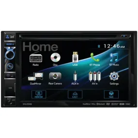 DUAL DV635MB 6.2" Double-DIN In-Dash DVD Receiver with Built-in Bluetooth(R), DualMirror(TM) & HDMI(R) Input
