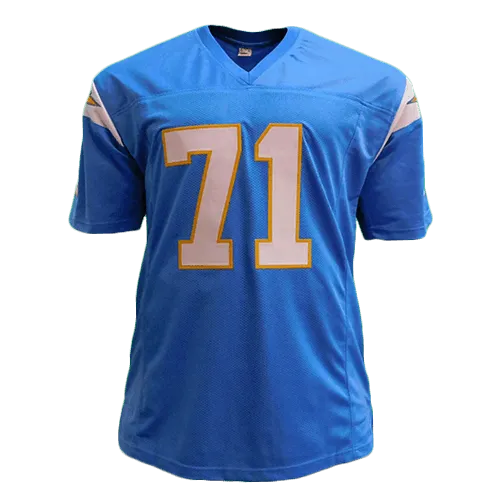 Fred Dean Chargers Autographed Football Jersey Powder Blue (JSA) HOF Inscription Included
