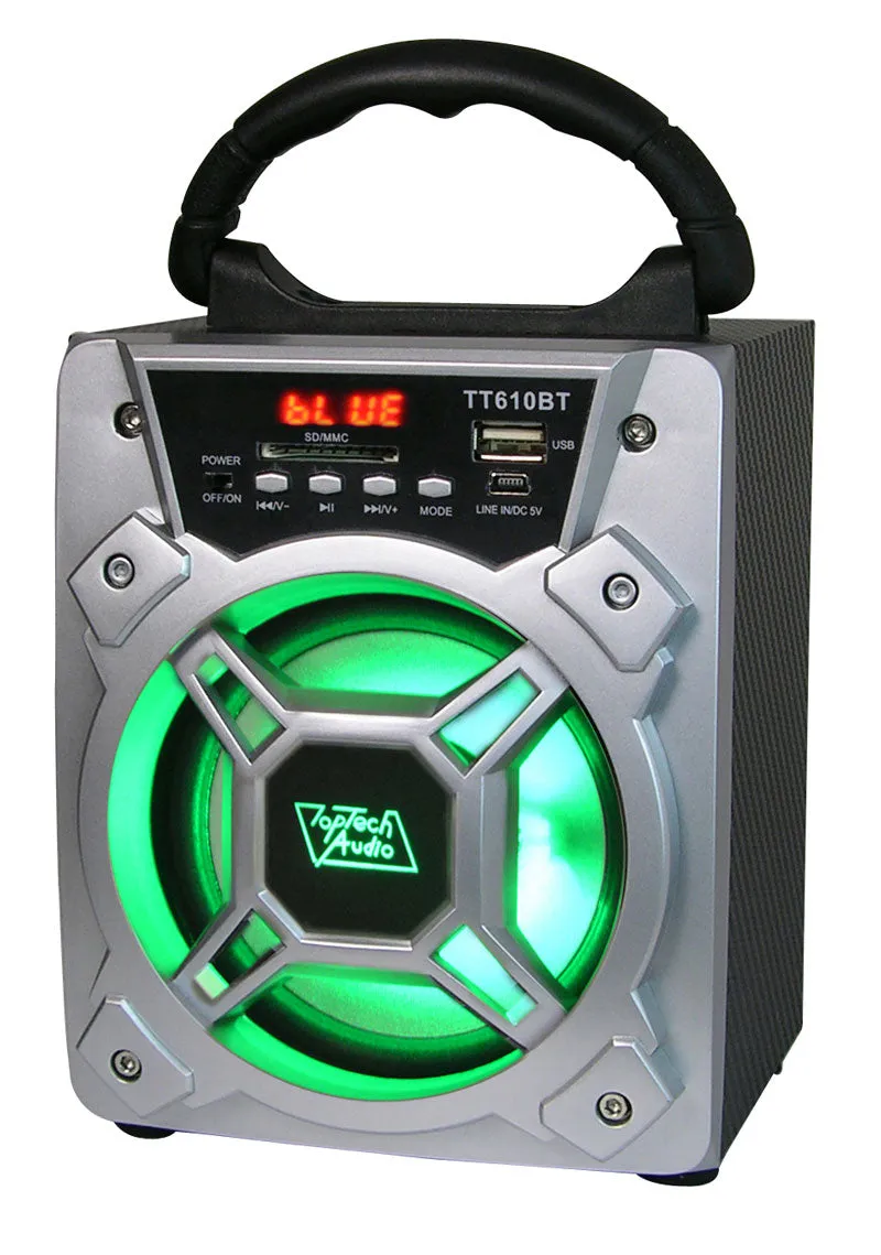 Fully Powered 200W Portable Bluetooth Multimedia Speaker with Stereo Sound, USB/SD Ports, and FM Radio