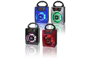 Fully Powered 200W Portable Bluetooth Multimedia Speaker with Stereo Sound, USB/SD Ports, and FM Radio
