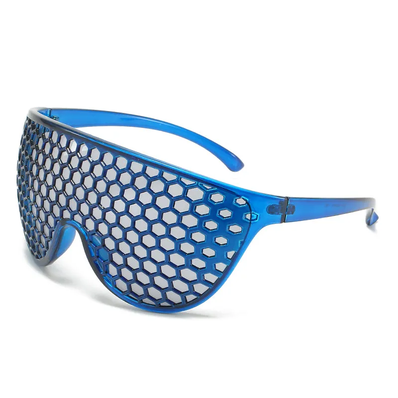Funny Grid One Big Frame Sunglasses