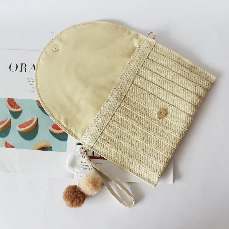 Hand Straw Bag Messenger Beach Bag